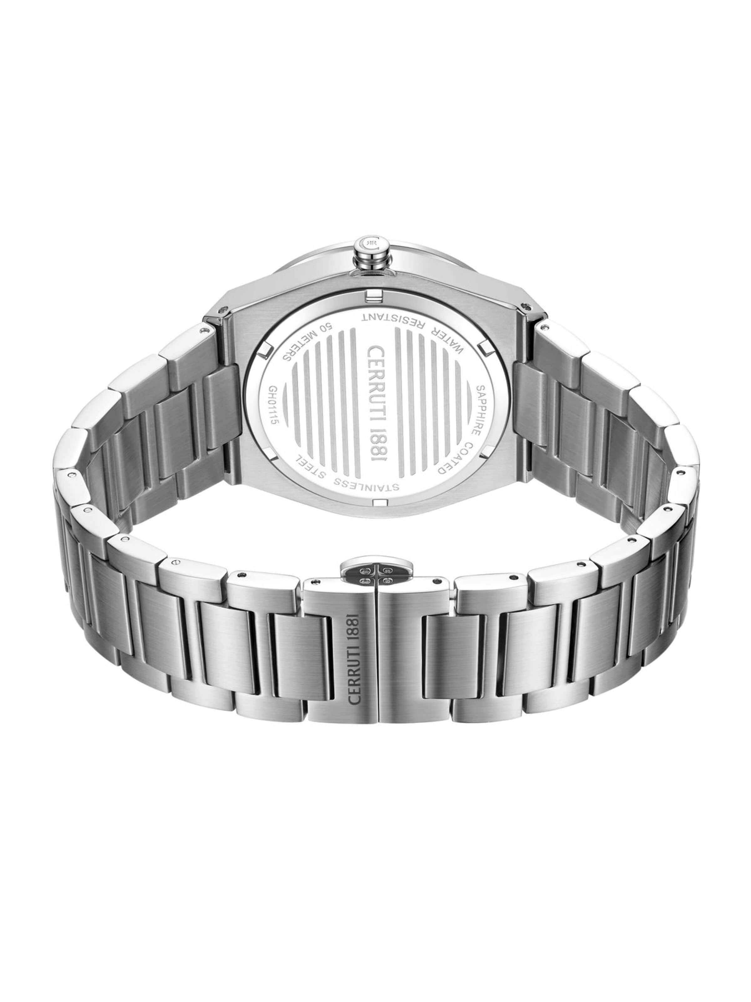 CERRUTI 1881 Analog watch 'Date watch Lecco' in Silver