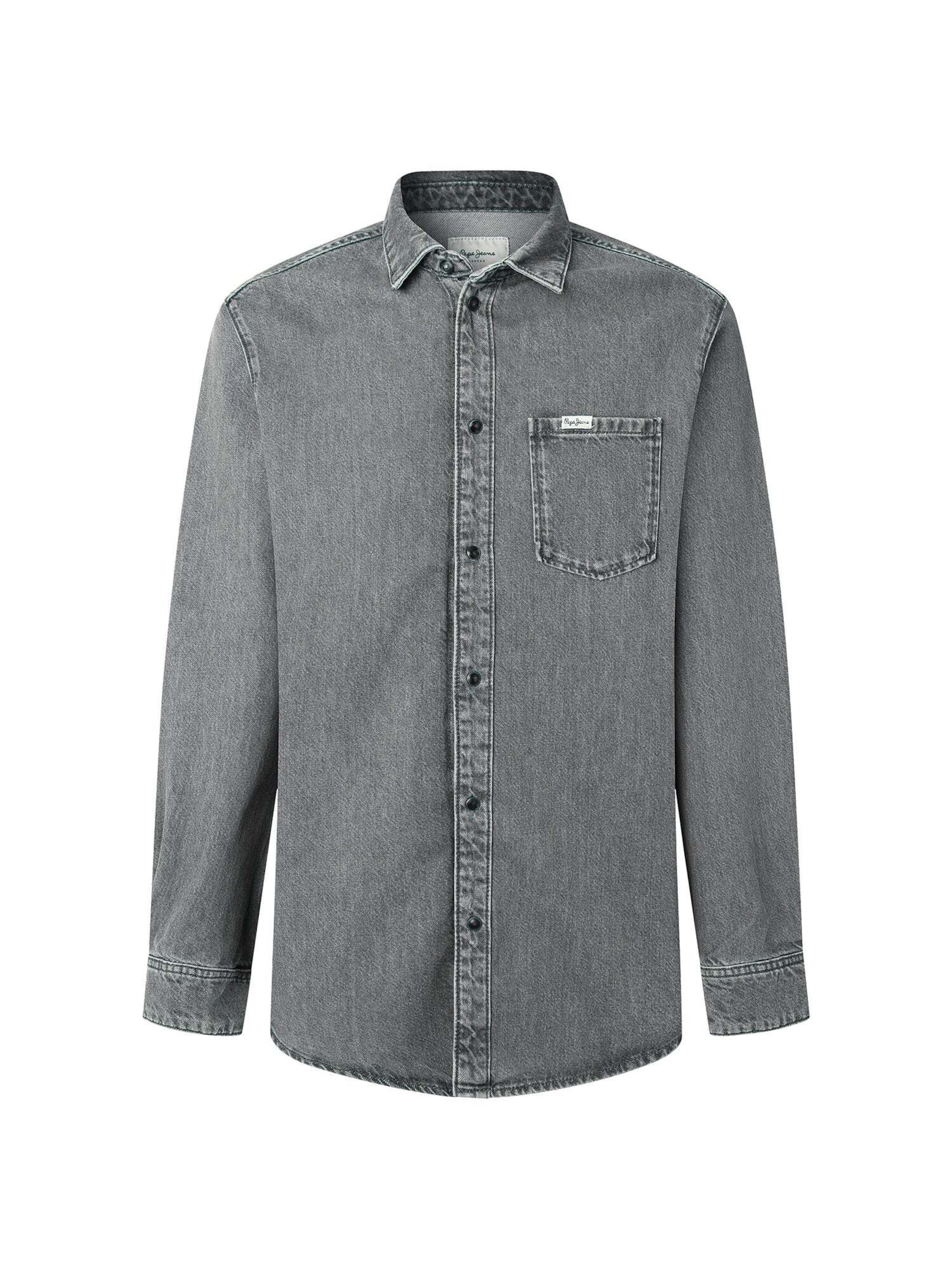 Coupe regular Chemise ' PORTER' Pepe Jeans en gris : devant