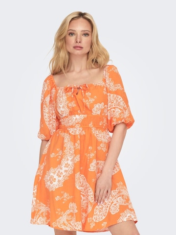 ONLY Jurk 'Bella' in Oranje: voorkant