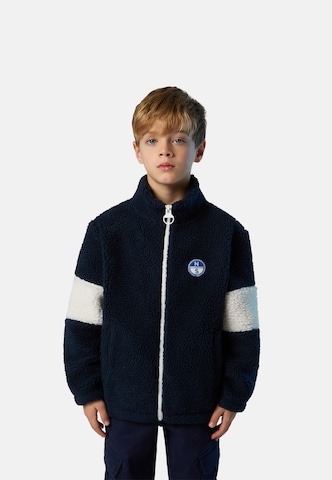 North Sails Fleece jas in Blauw: voorkant