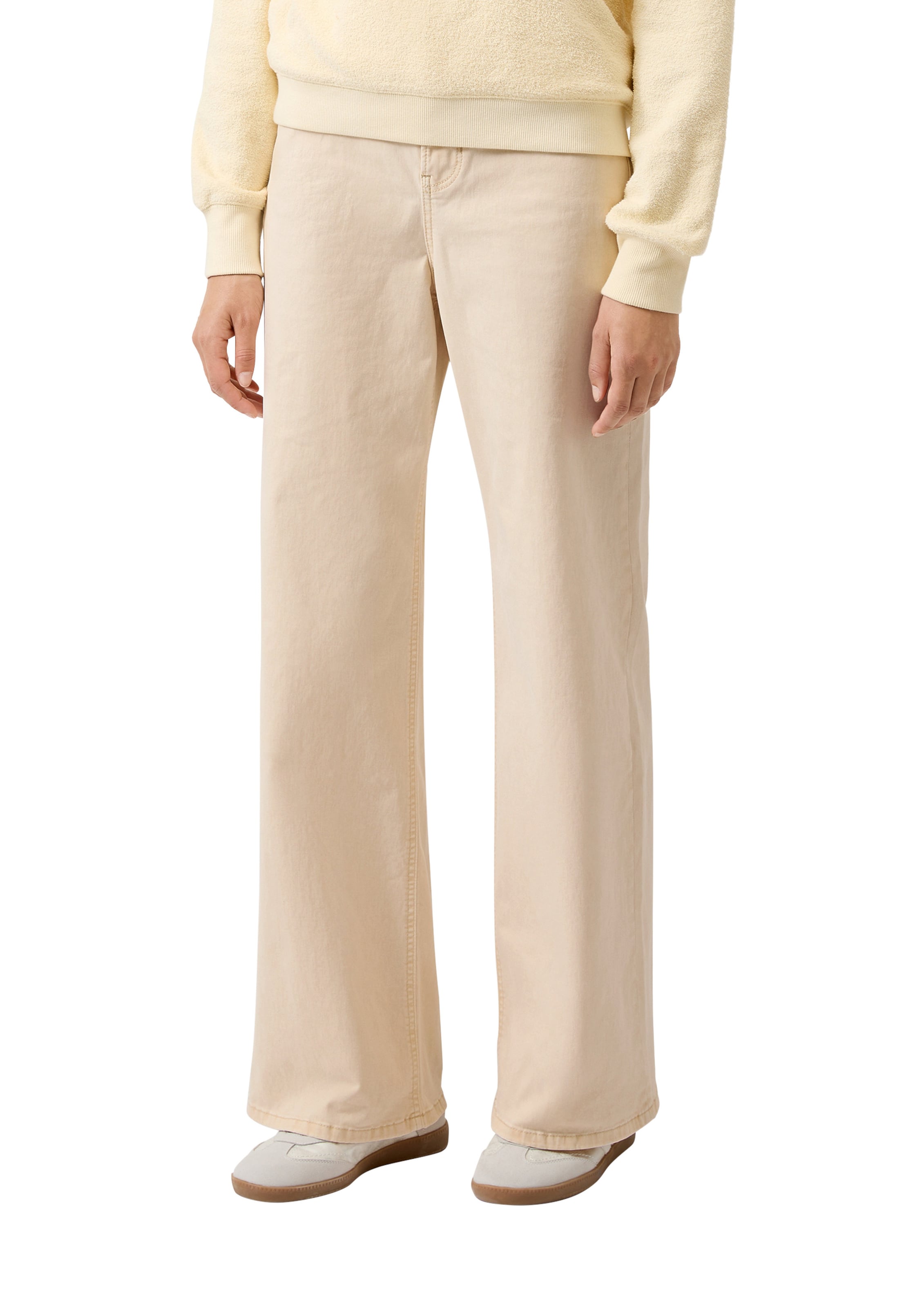 s.Oliver Wide leg Jeans 'Suri' in Beige: voorkant