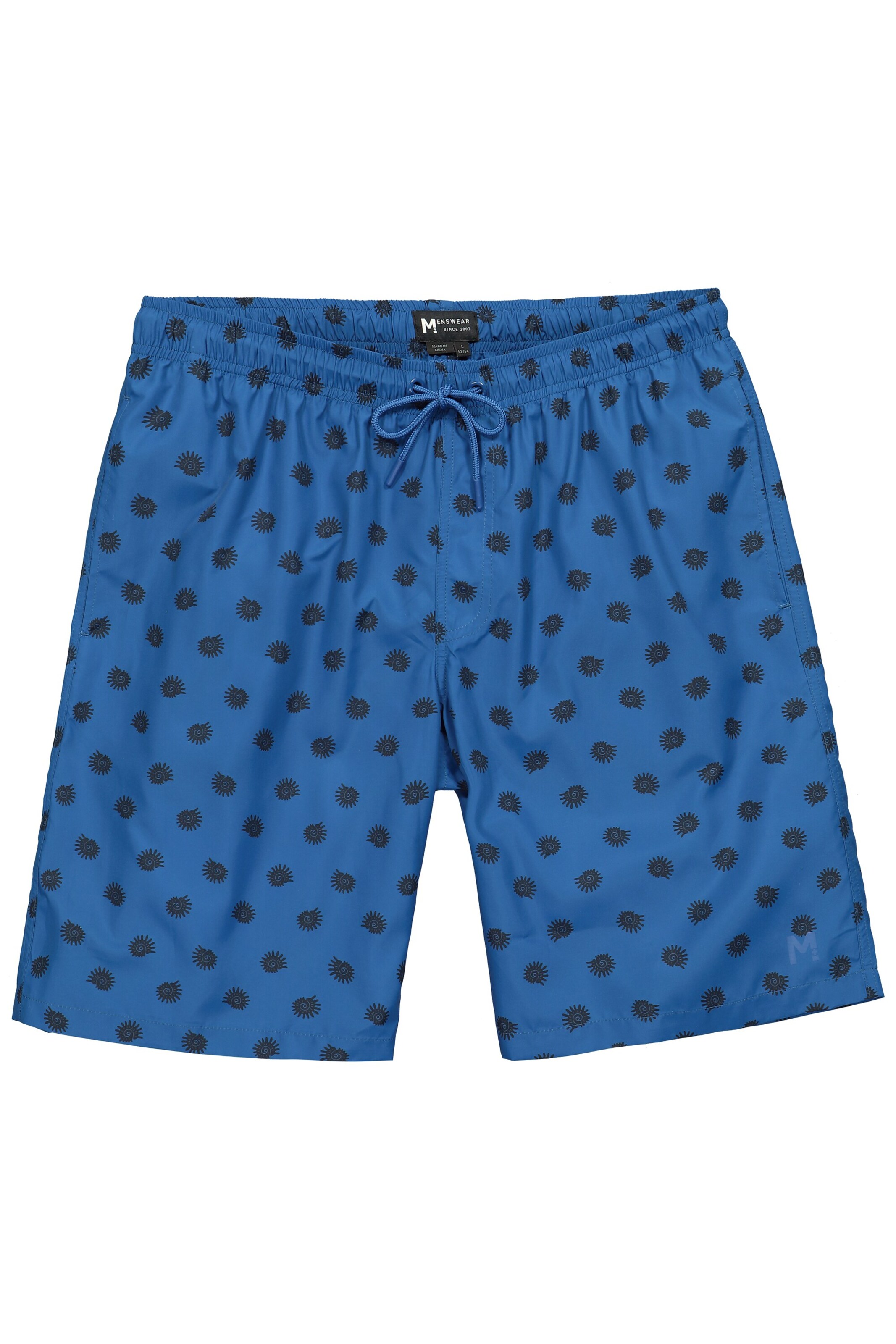 Men Plus Badeshorts in Blau: Vorderseite