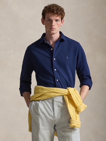 Polo Ralph Lauren Slim fit Overhemd in Blauw: voorkant