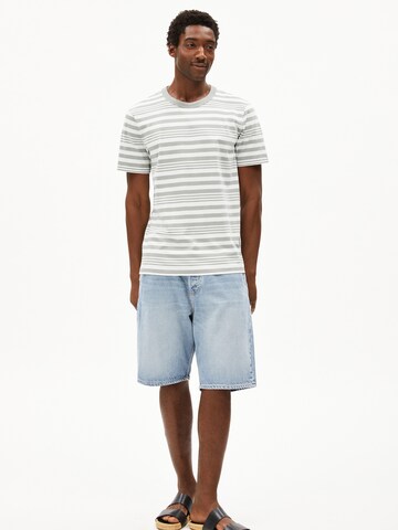 ARMEDANGELS T-Shirt MAARKOS BOLD STRIPES in Beige