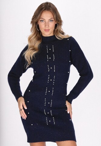 faina - Vestido de punto en azul: frente