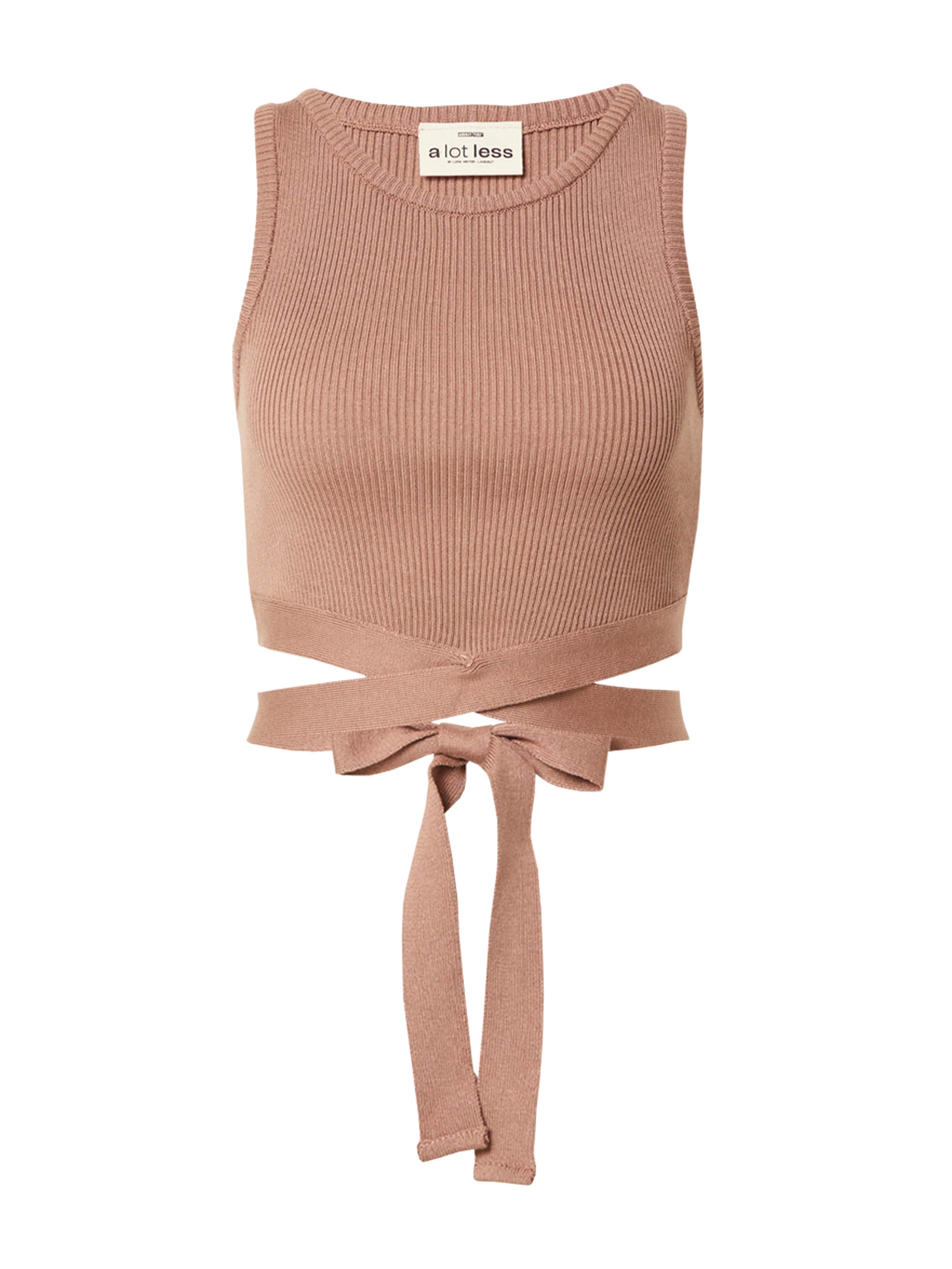 A LOT LESS Вязаный топ 'Janina' в Коричневый: спереди
