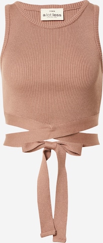 A LOT LESS Knitted Top 'Janina' in Brown: front