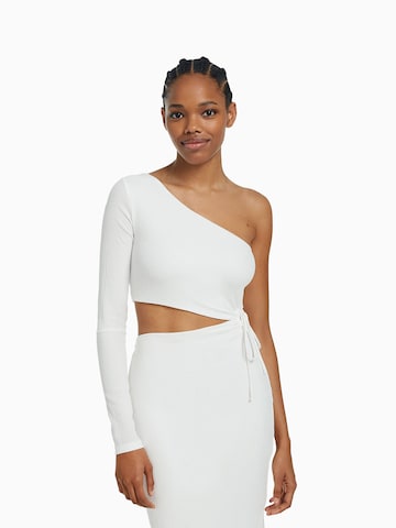 Bershka Dress in White: front