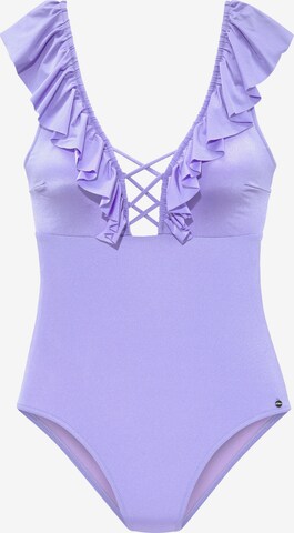 s.Oliver Swimsuit in Purple: front