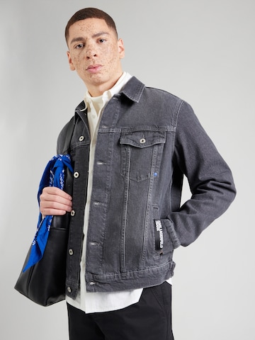 KARL LAGERFELD JEANS Демисезонная куртка в Серый: спереди
