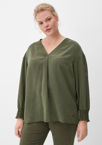 TRIANGLE Blouse in Groen: voorkant