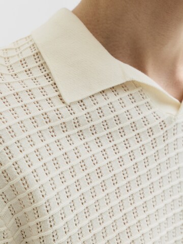 JACK & JONES Пуловер 'JORNantucket' в бяло