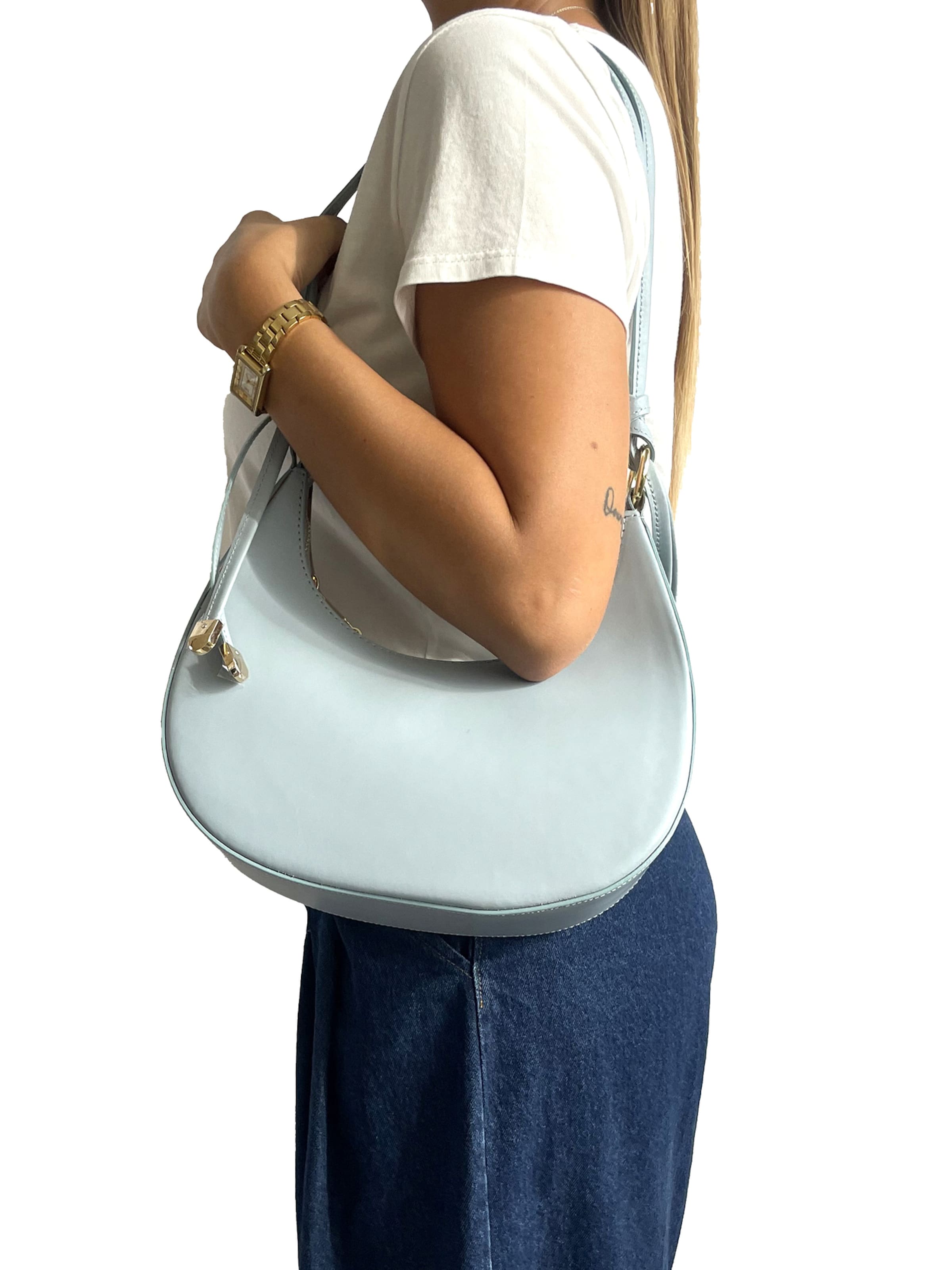 CHICCA BORSE Schoudertas in Blauw: voorkant