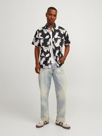Regular fit Camicia 'JORJoshua Aruba' di JACK & JONES in nero
