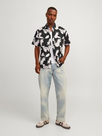 JACK & JONES Slim fit Overhemd 'JOSHUA ARUBA' in Zwart