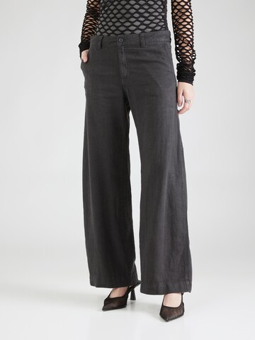 WEEKDAY Wide leg Broek 'Jamie' in Grijs: voorkant