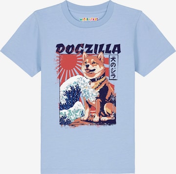 watabout.kids Shirt 'Dogzilla' in Blauw: voorkant