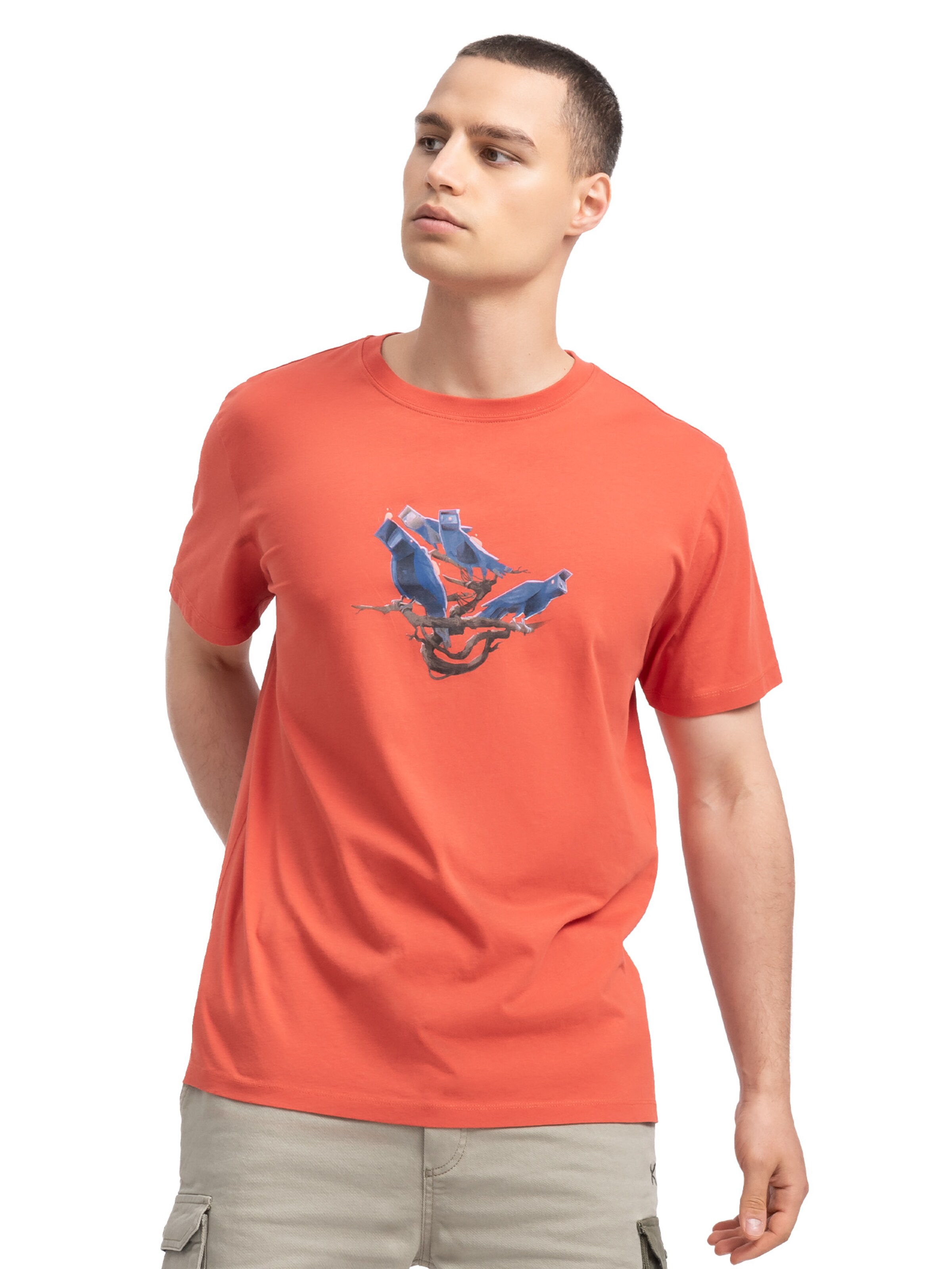 Kaft Shirt 'Octuo' in Oranje: voorkant