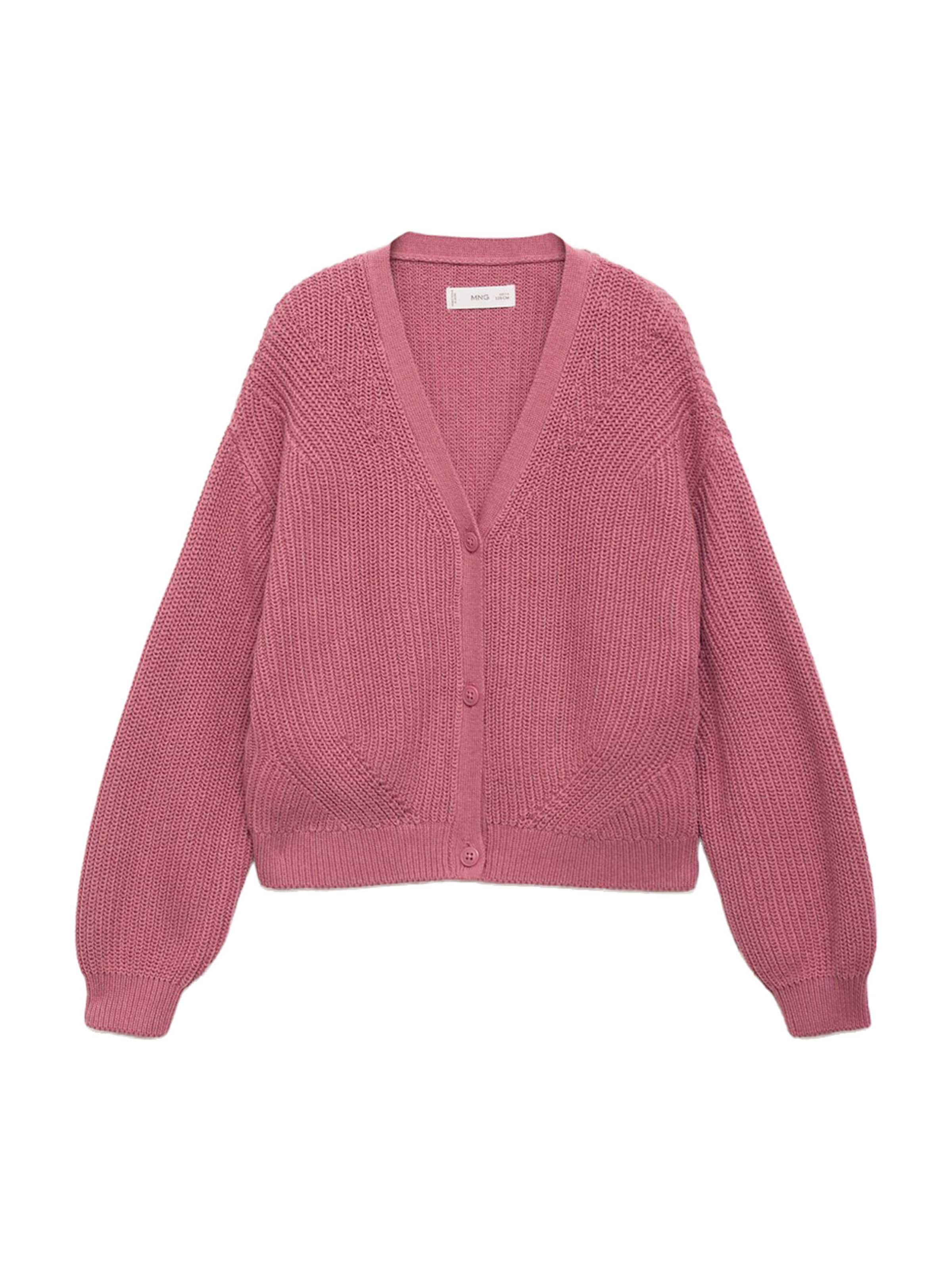 MANGO KIDS Kardigan 'ROSE' w kolorze różowy: przód