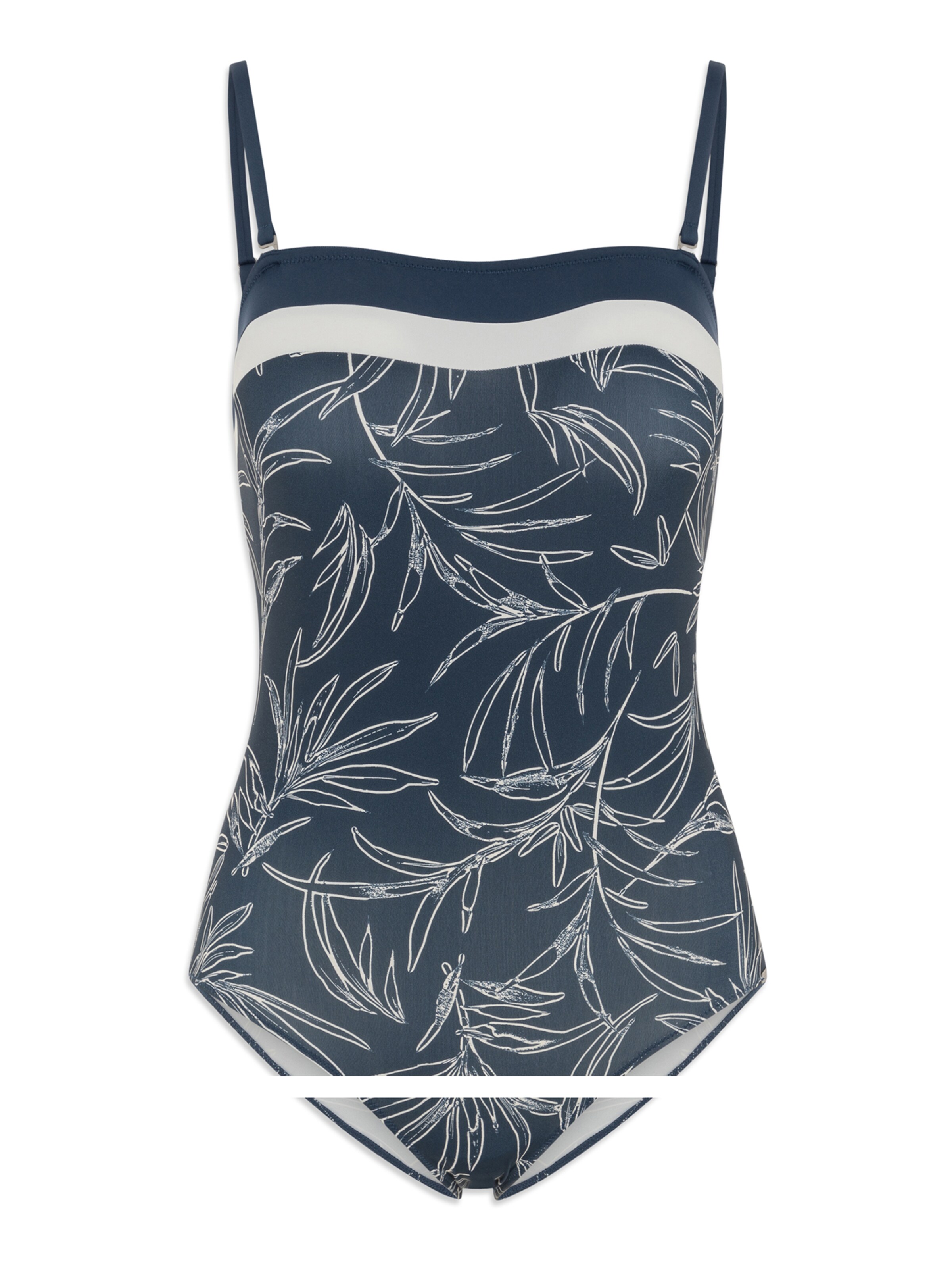 SCHIESSER Bandeau Badeanzug ' Ocean Swim ' in Blau: Vorderseite