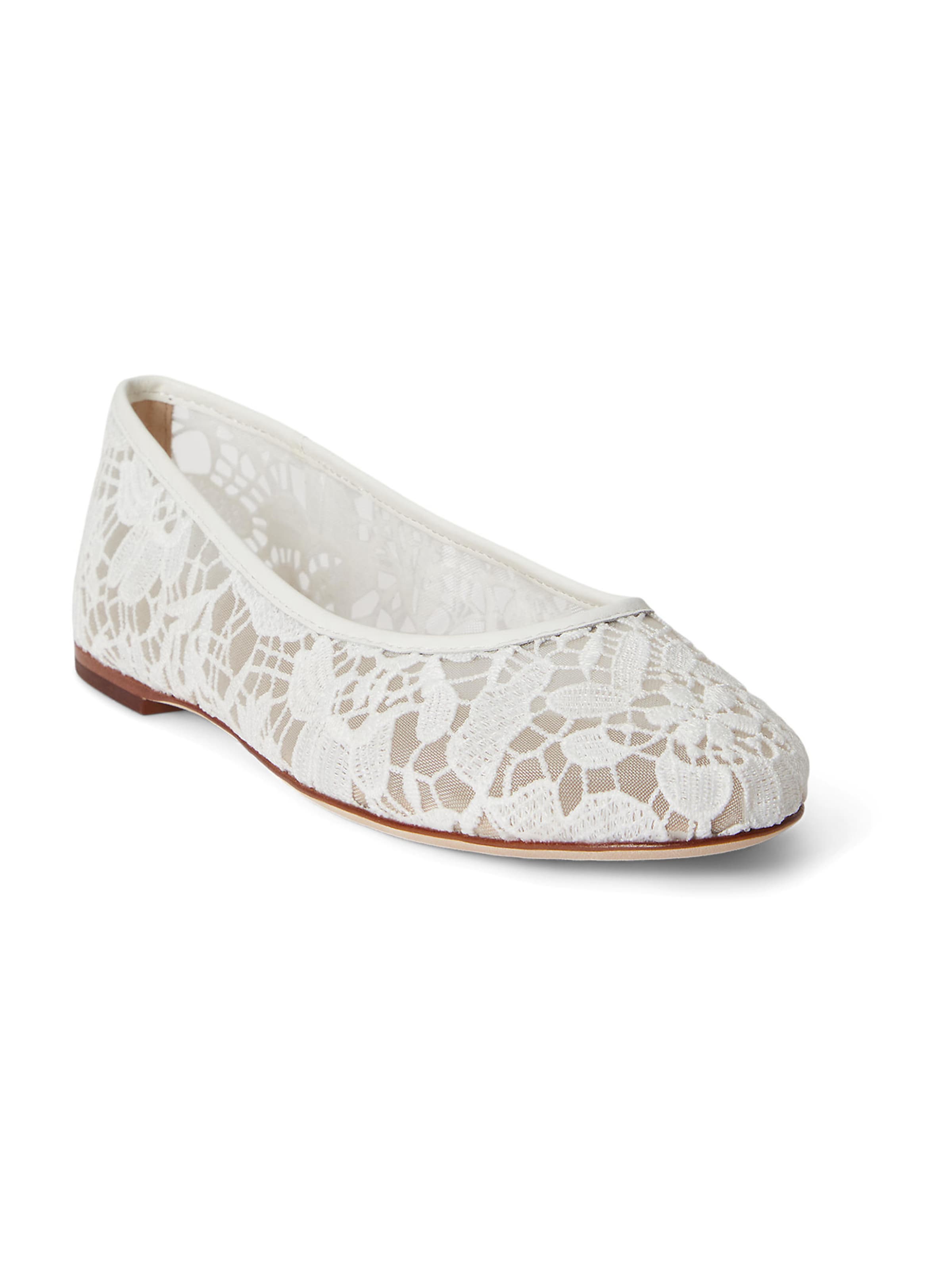 Lauren Ralph Lauren Ballerina 'JAYNA' in Wit: voorkant