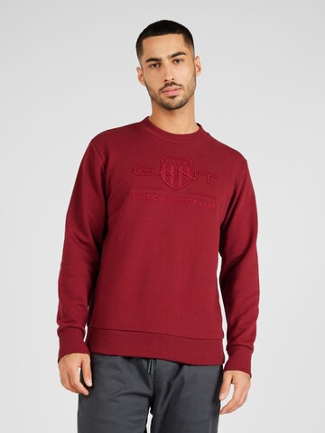 Felpa di GANT in rosso: frontale