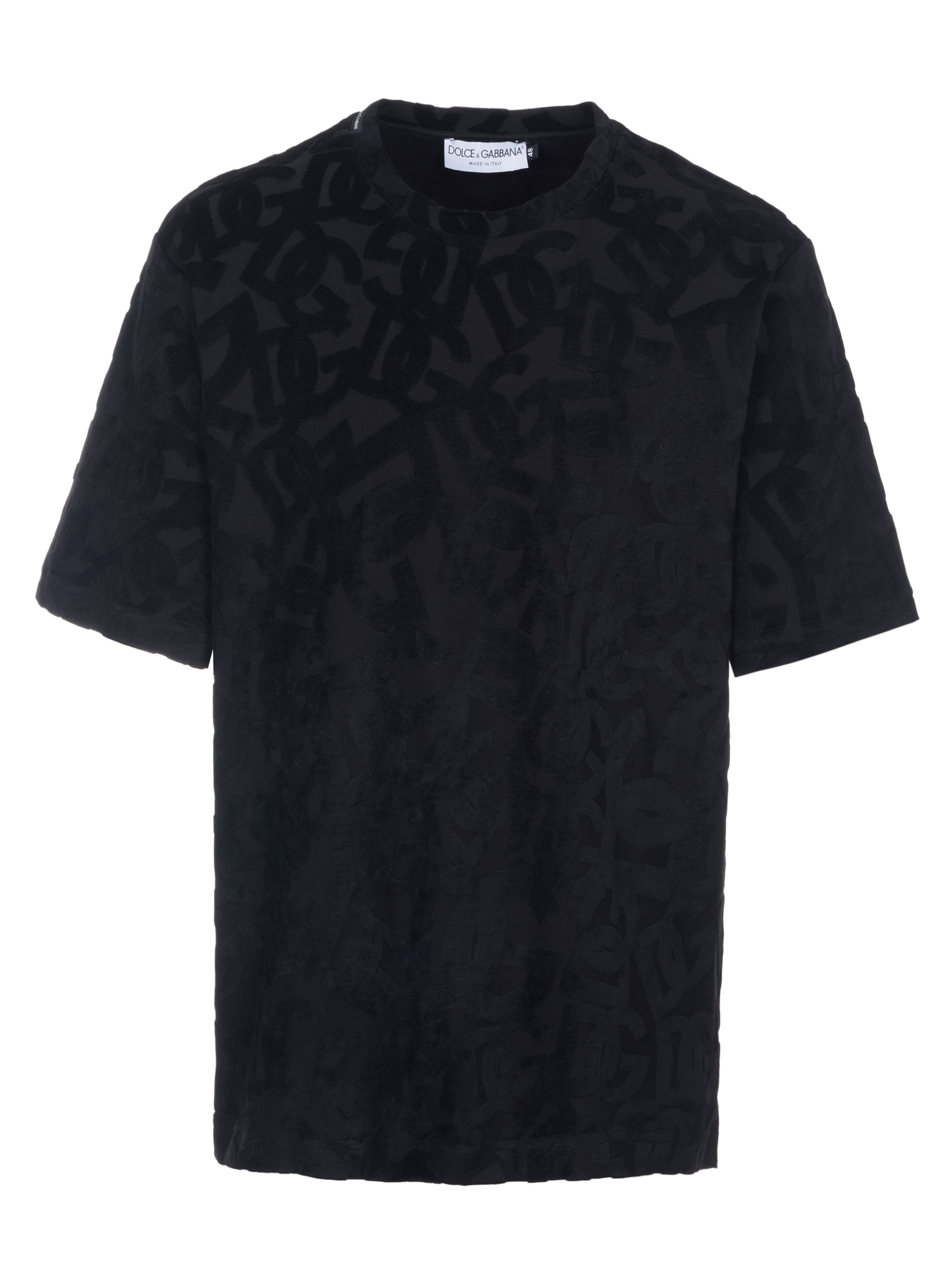 melns DOLCE & GABBANA T-Krekls: no priekšpuses