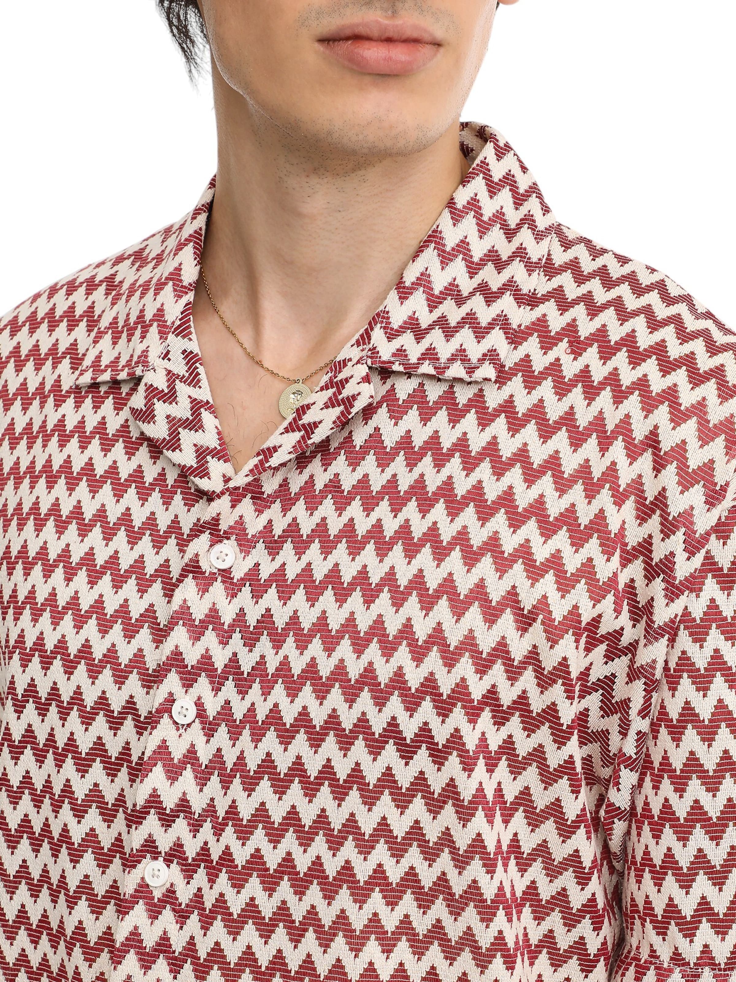 Campus Sutra Knit Cardigan 'Zillah' in Red