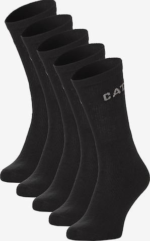 Chaussettes de sport 'Caterpillar Heren Performance Sportsok Zwart 5-Pack' CATERPILLAR en noir : devant