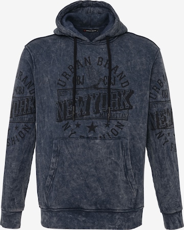 CIPO & BAXX Pullover Hoodie, Kapuze mit Kordelzug, Kängurutasche, New-York-Frontprint in Blau: Vorderseite
