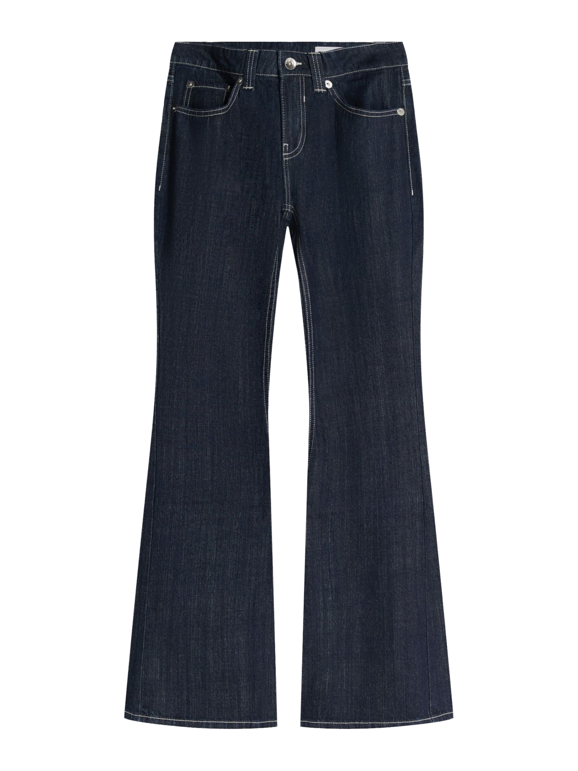 Bershka Разкроени Дънки в синьо: отпред