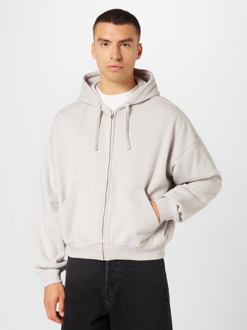 WEEKDAY Sweat jacket in Grey: front