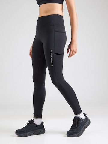 juoda ENDURANCE Siauras Sportinės kelnės 'Energy V2': priekis