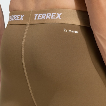 ADIDAS TERREXSkinny Hlače za vanjske uvjete - smeđa boja