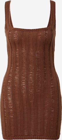 NA-KD Knit dress in Brown: front