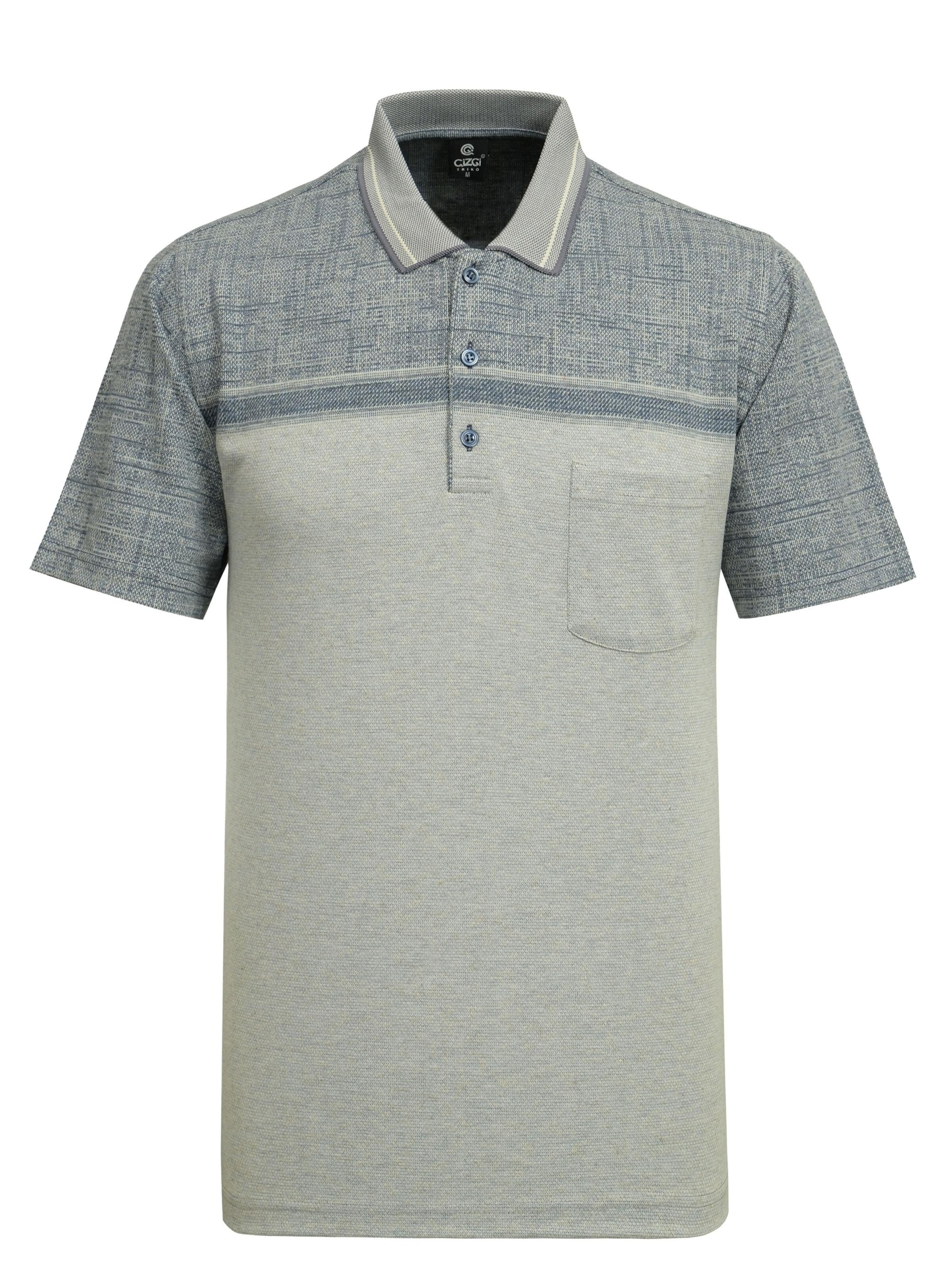 Cizgi Triko Shirt‌‌‌‌‌‌‌ in Blau: Vorderseite