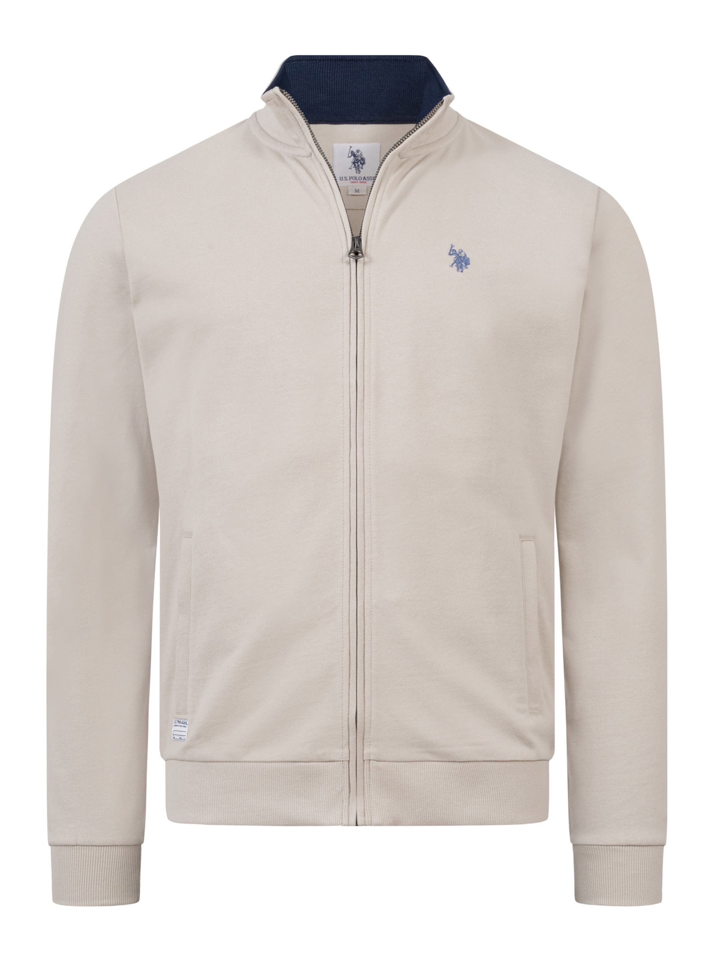 U.S. POLO ASSN. Sweat jacket in Beige: front