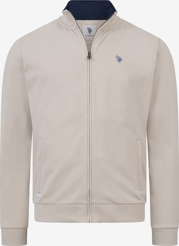 U.S. POLO ASSN. Sweatvest in Beige: voorkant