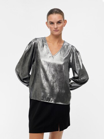 OBJECT Blouse 'Una Leonora' in Zilver: voorkant