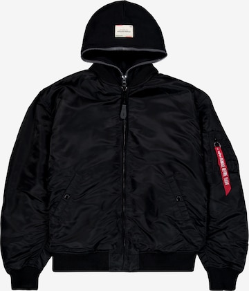 ALPHA INDUSTRIES Between-season jacket 'MA-1 D-Tec Studio LW' in Black: front