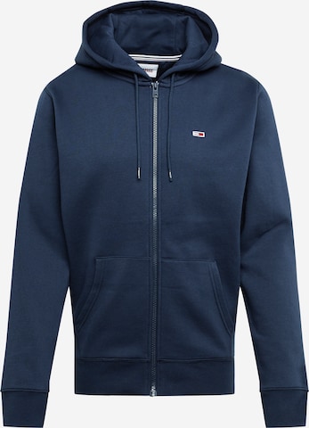 Tommy Jeans Regular Fit Sweatjakke i blå: forside