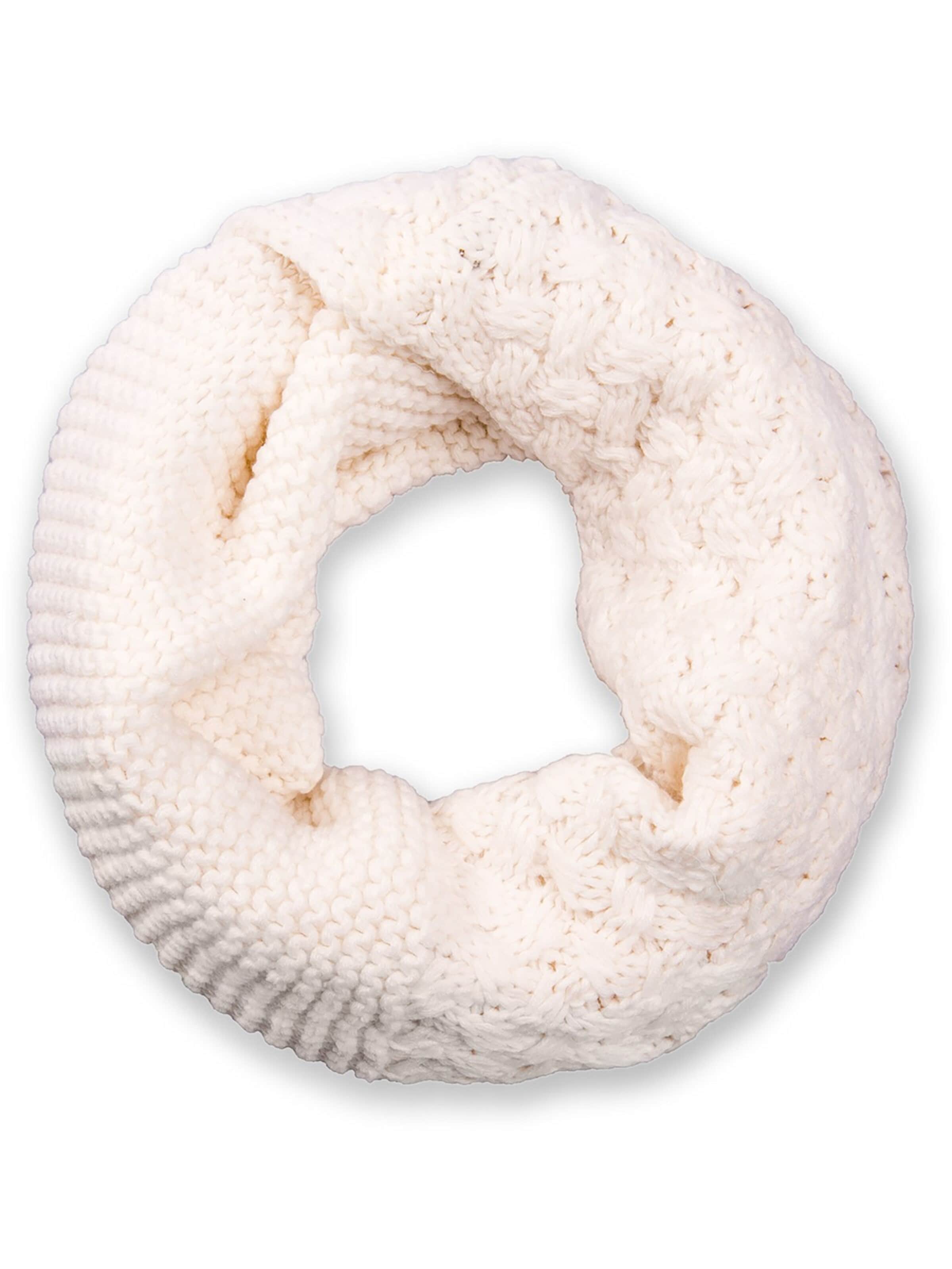 styleBREAKER Schlauchschal 'Strick Loop mit Mustermix'‌‌‌‌‌‌‌ in Beige: Vorderseite