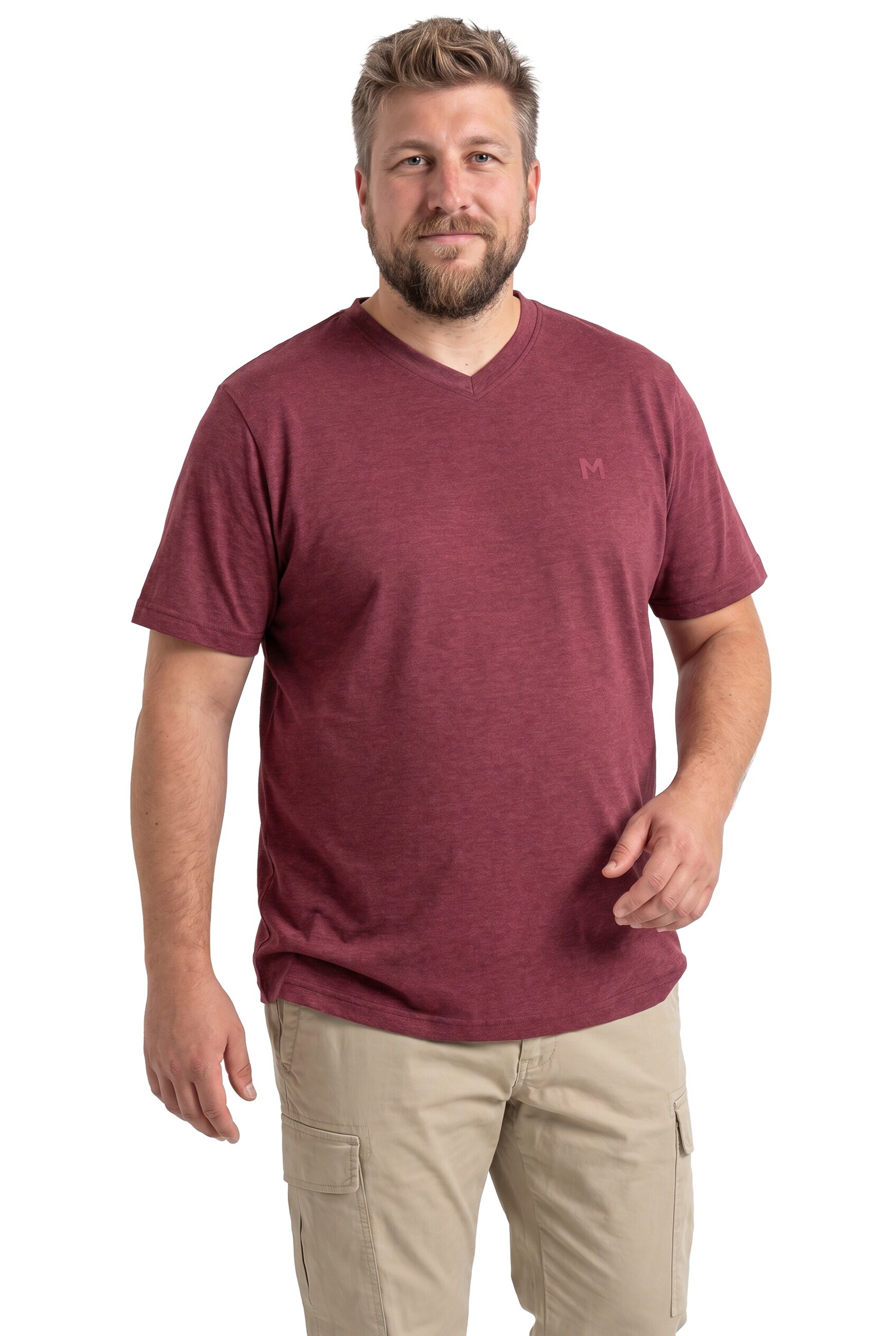 Men Plus T-Shirt in Rot: Vorderseite