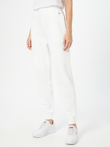 TOMMY HILFIGER Tapered Trousers in White: front