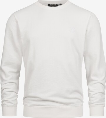 INDICODE JEANS Sweatshirt ' Holt ' in Wit: voorkant