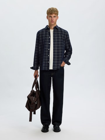 SELECTED Regular Fit Paita 'SLMCLAUS-PAU' värissä sininen