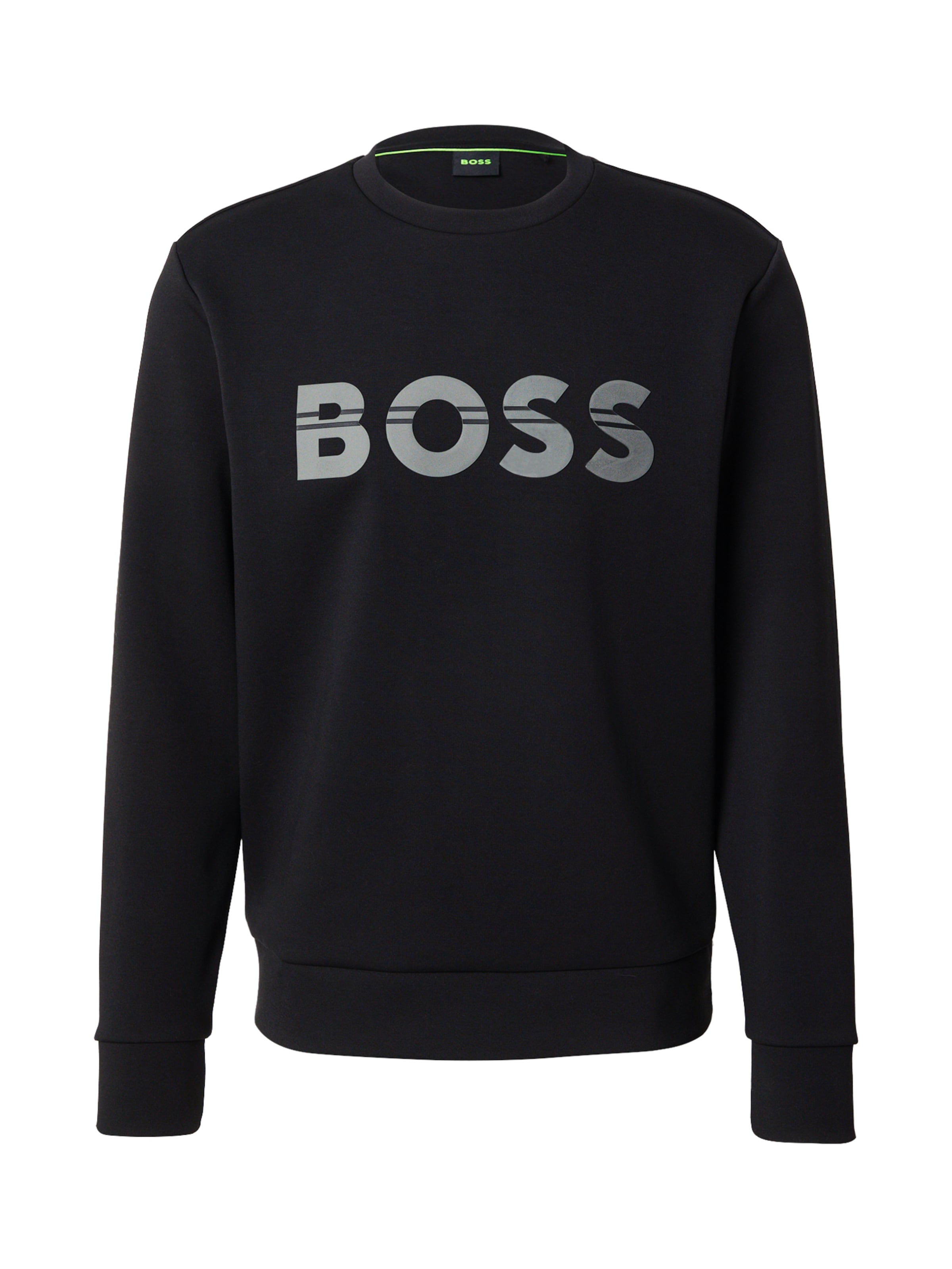 BOSS Collegepaita 'Salbo' värissä musta: etupuoli