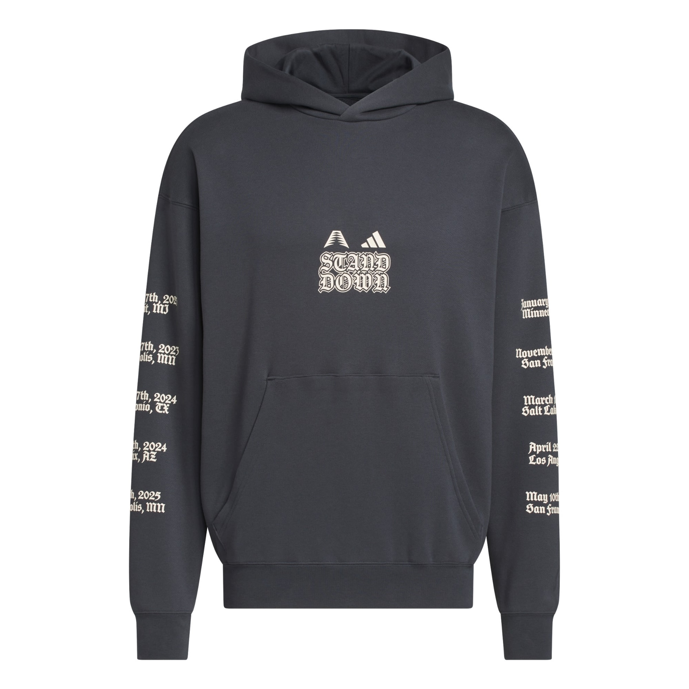 ADIDAS PERFORMANCE Sportsweatshirt 'Anthony Edwards Stand Down' in Grijs: voorkant