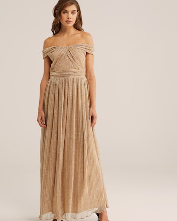 WE FashionVečernja haljina - zlatna boja: prednji dio