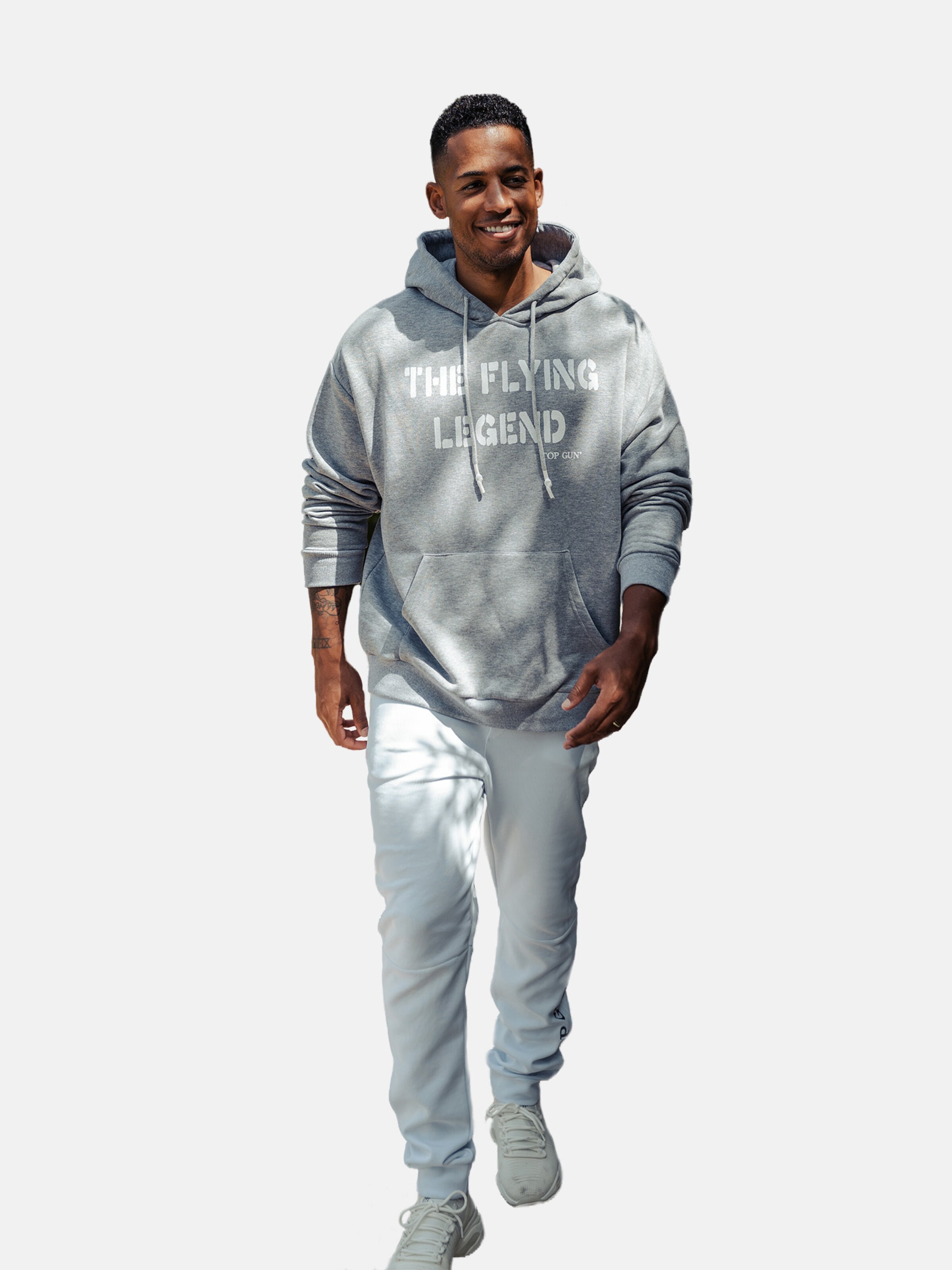 Männer Große Größen TOP GUN Sweatshirt in Graumeliert - RV56360 Männer Große Größen TOP GUN Sweatshirt in Graumeliert - RV56360